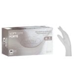 Γάντια Soft Care βινυλίου λευκό Medium με πούδρα (100 τεμ)