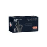 Γάντια νιτριλίου soft care  FINE Μαύρο Small (100) - Image 2
