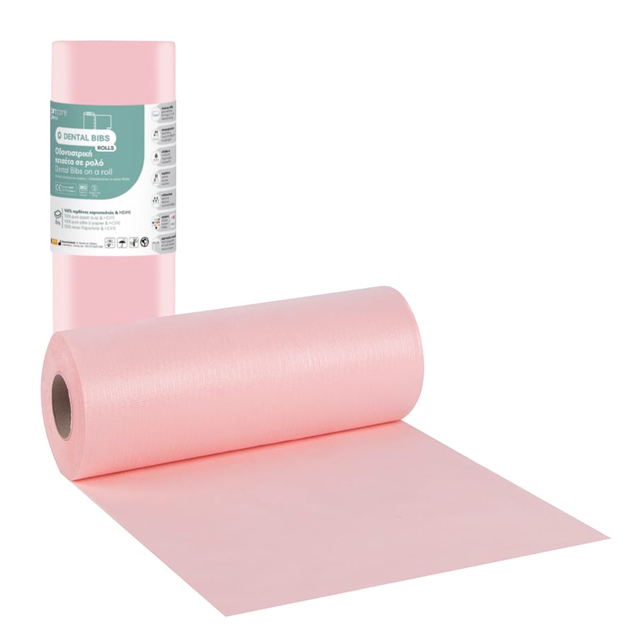 90000006_1.jpg Οδοντιατρική πετσέτα σε ρολό Soft Care 29cm x 38cm Ροζ (132 τμχ) - Image 1