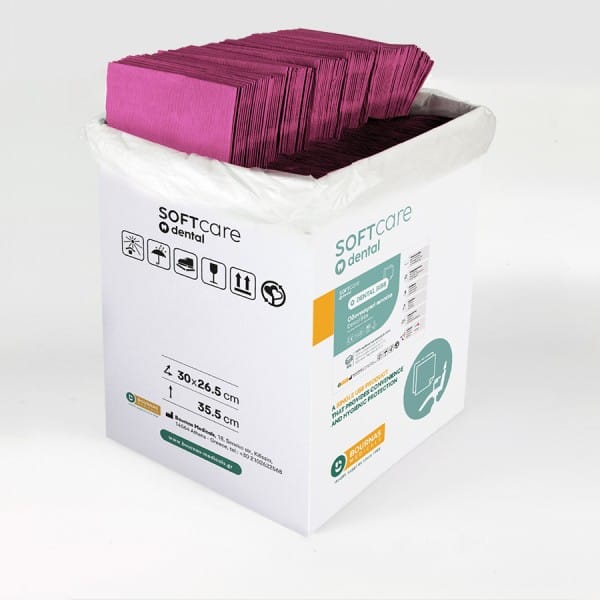 90000040_1.jpg Οδοντιατρική πετσέτα Soft Care Plus 3ply φούξια (500τεμ) (χωρίς κουτάκι) - Image 1
