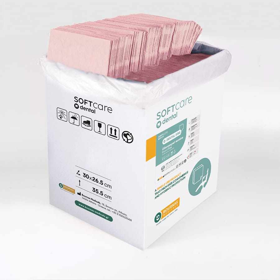 90000044_1.jpg Οδοντιατρική πετσέτα Soft Care Plus 3ply ροζ (500τεμ) (χωρίς κουτάκι) - Image 1