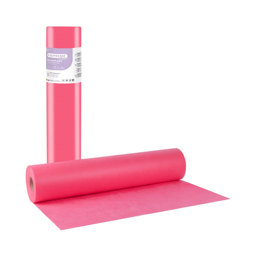 10600095_1.jpg Εξεταστικό ρολό Supreme extra plus Non Woven 40gr Ροζ 58cmx50cm - Image 1