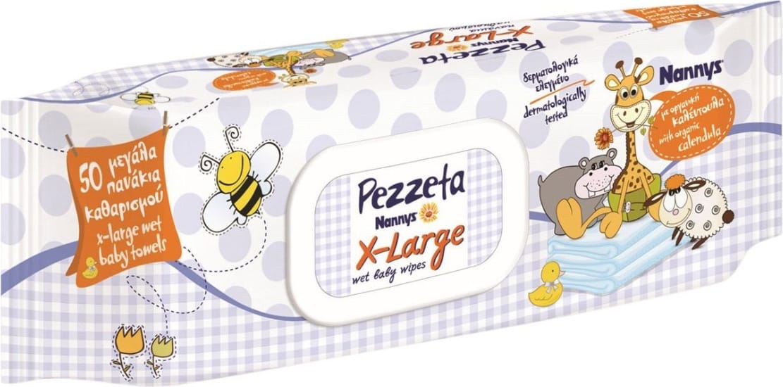 20240327094354_nannys_baby_s_wish_moromantila_50tmch Μωρομάντηλα pezzeta nannys 26x23cm 50 τεμάχια - Image 1