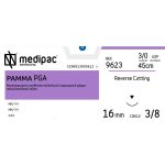 Ράμμα κόπτουσα ανάστροφη 3/8 κύκλου 16mm 3/0 45cm ιώδες