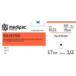 Ράμμα στρογγυλό 1/2 κύκλου 17mm 5/0 75cm πράσινο
