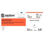 Ράμμα κόπτουσα ανάστροφη 3/8 κύκλου 16mm 4/0 75cm πράσινο